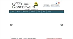 Desktop Screenshot of popefarmconservancy.org